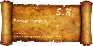 Sereg Margit névjegykártya